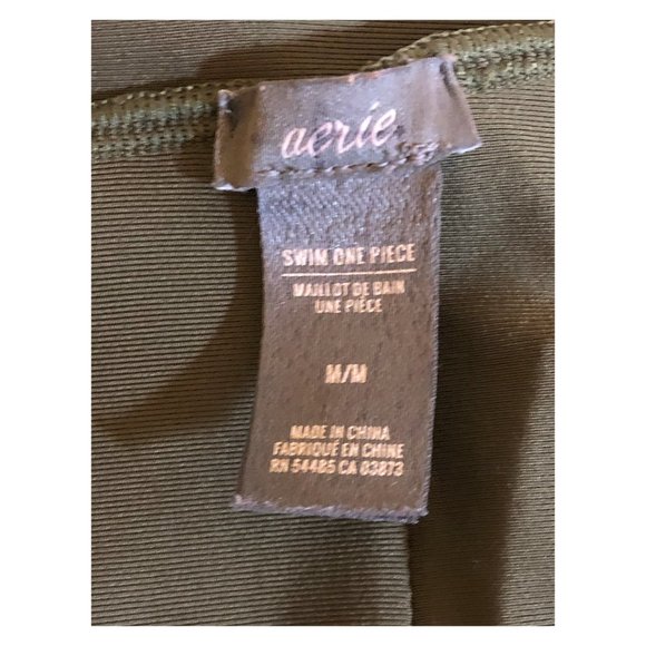 Aerie Striped Palm Tree Print One-Piece Swimsuit - Picture 5 of 5